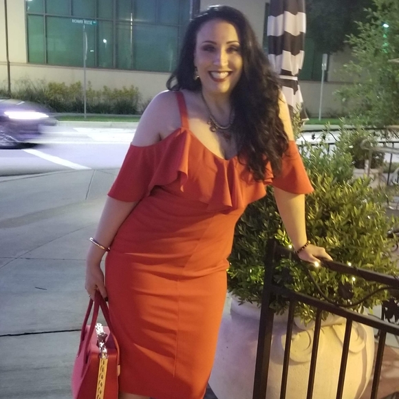 Boho Off the shoulder V-neck Dress - Picture 6 of 6